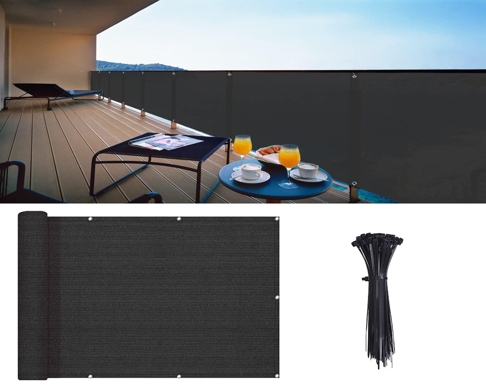 LOVE STORY Balcony Privacy Screen in outdoor patio setting