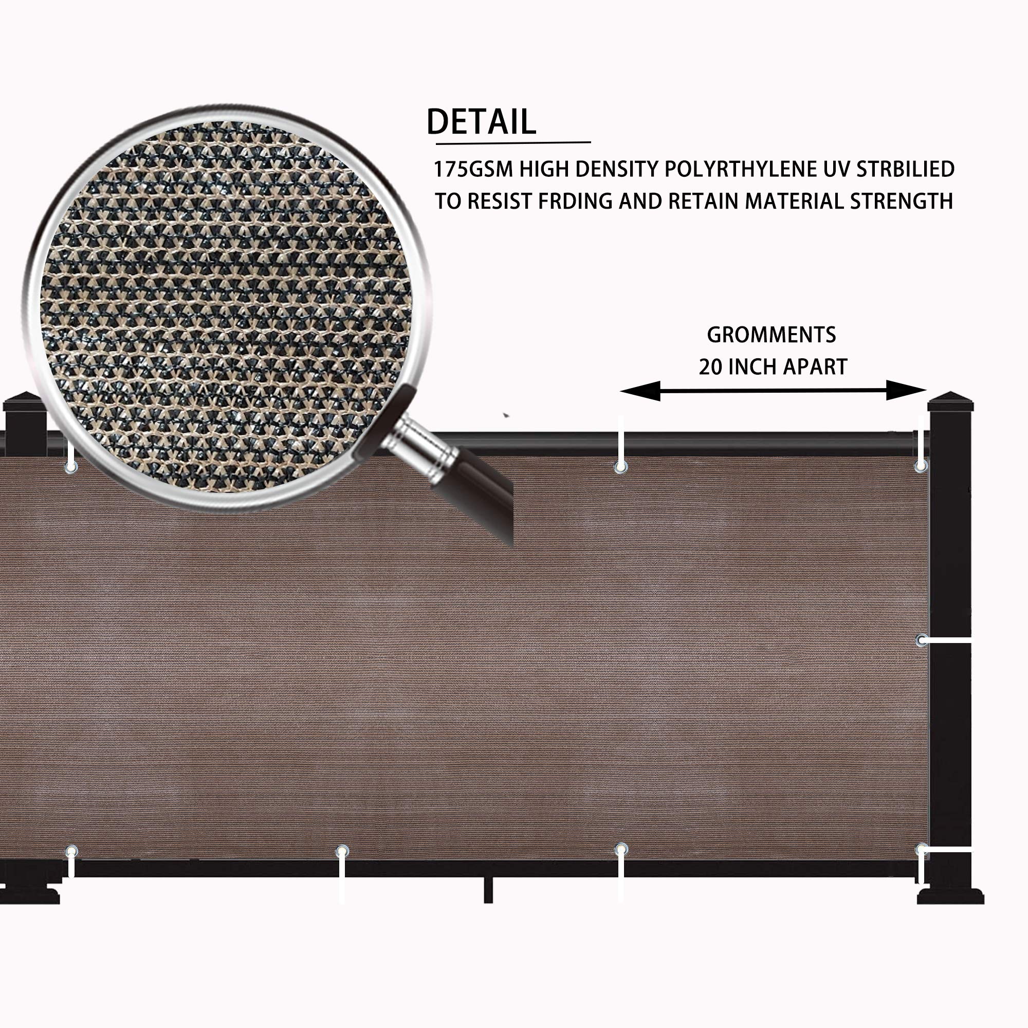 LOVE STORY Privacy Screen displaying breathable HDPE material