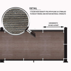 LOVE STORY Privacy Screen displaying breathable HDPE material