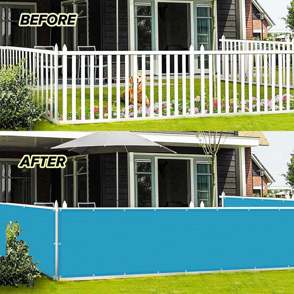 LOVE STORY privacy screen in a backyard setting
