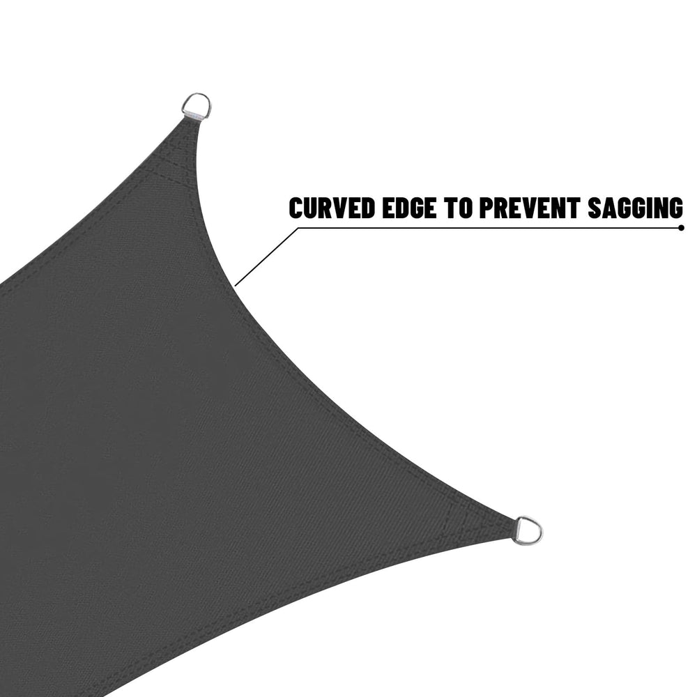 LOVE STORY shade sail dimensions diagram