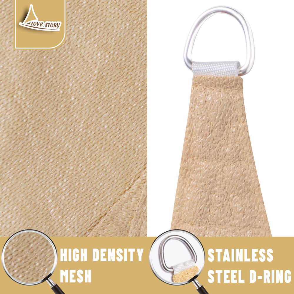 LOVE STORY shade sail showing full cut design and material