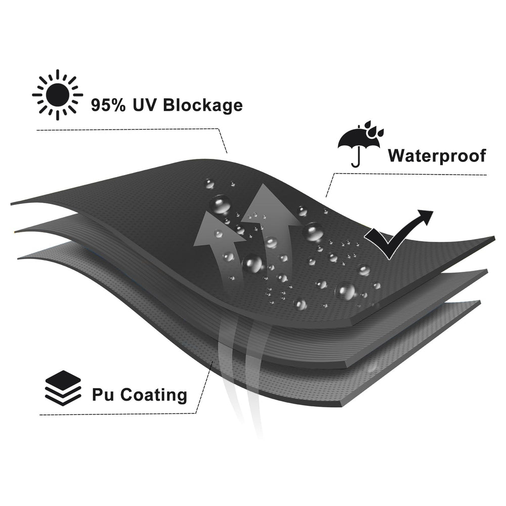 LOVE STORY shade sail showing waterproof material detail
