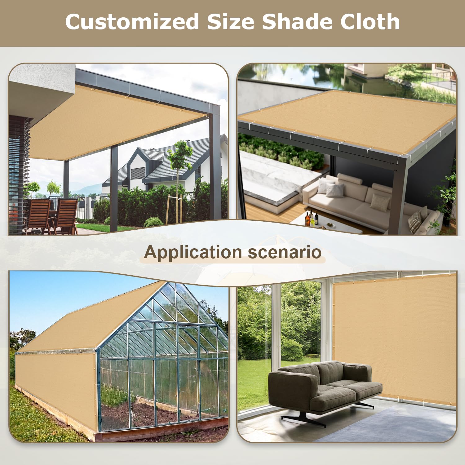 LOVE STORY sun shade cloth in a garden setting
