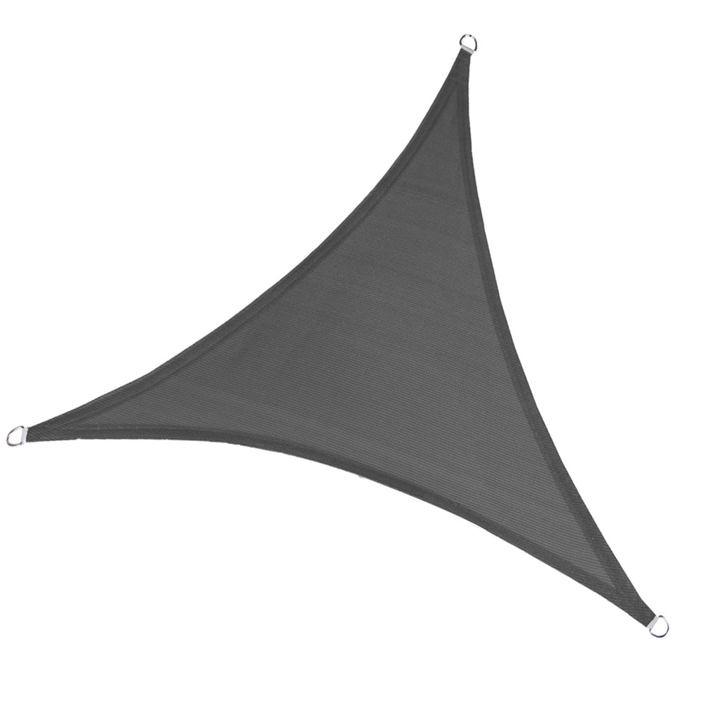 LOVE STORY Triangle Sun Shade Sail Dark Grey under sunlight