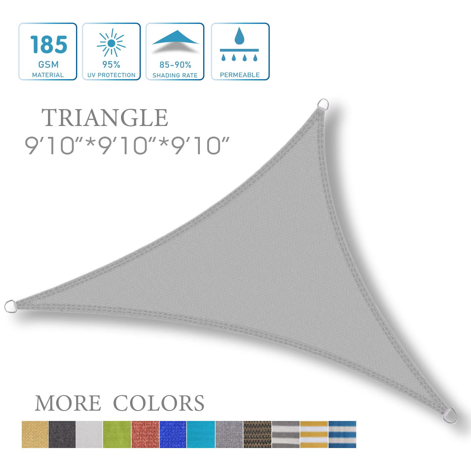 LOVE STORY Triangle Sun Shade Sail with thicker ropes