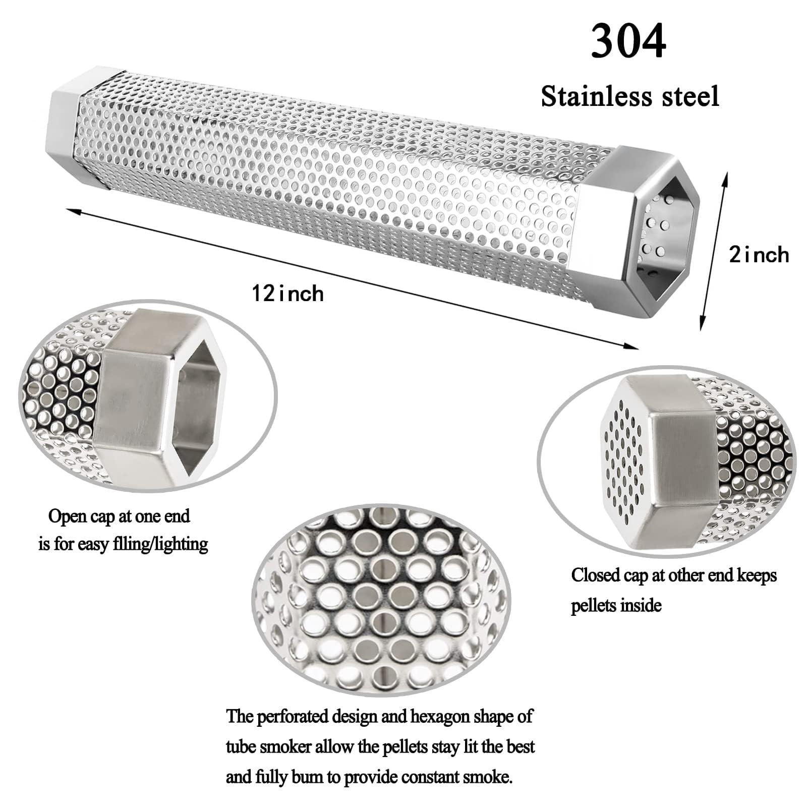 LOVEERCT smoke tube showing hexagonal design