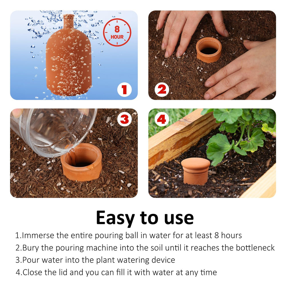 Lovely Ran Terracotta Watering Pot with lid closed