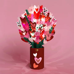 Lovepop Whimsical Hearts Light-Up Bouquet front view