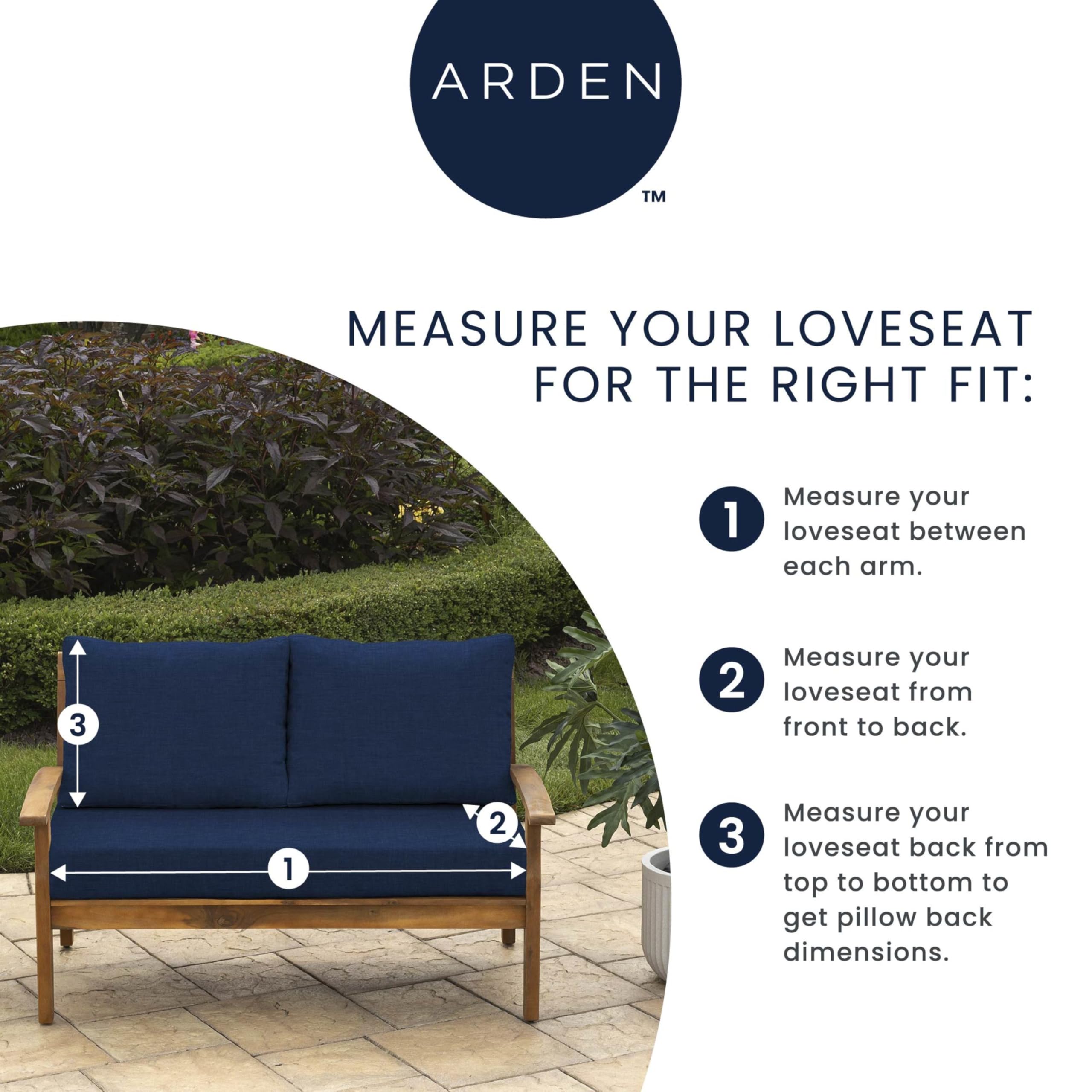 Loveseat bottom cushion 48 x 24 inches in Clark Blue