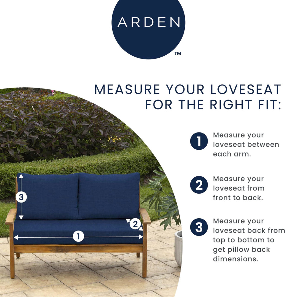 Loveseat bottom cushion 48 x 24 inches in Clark Blue