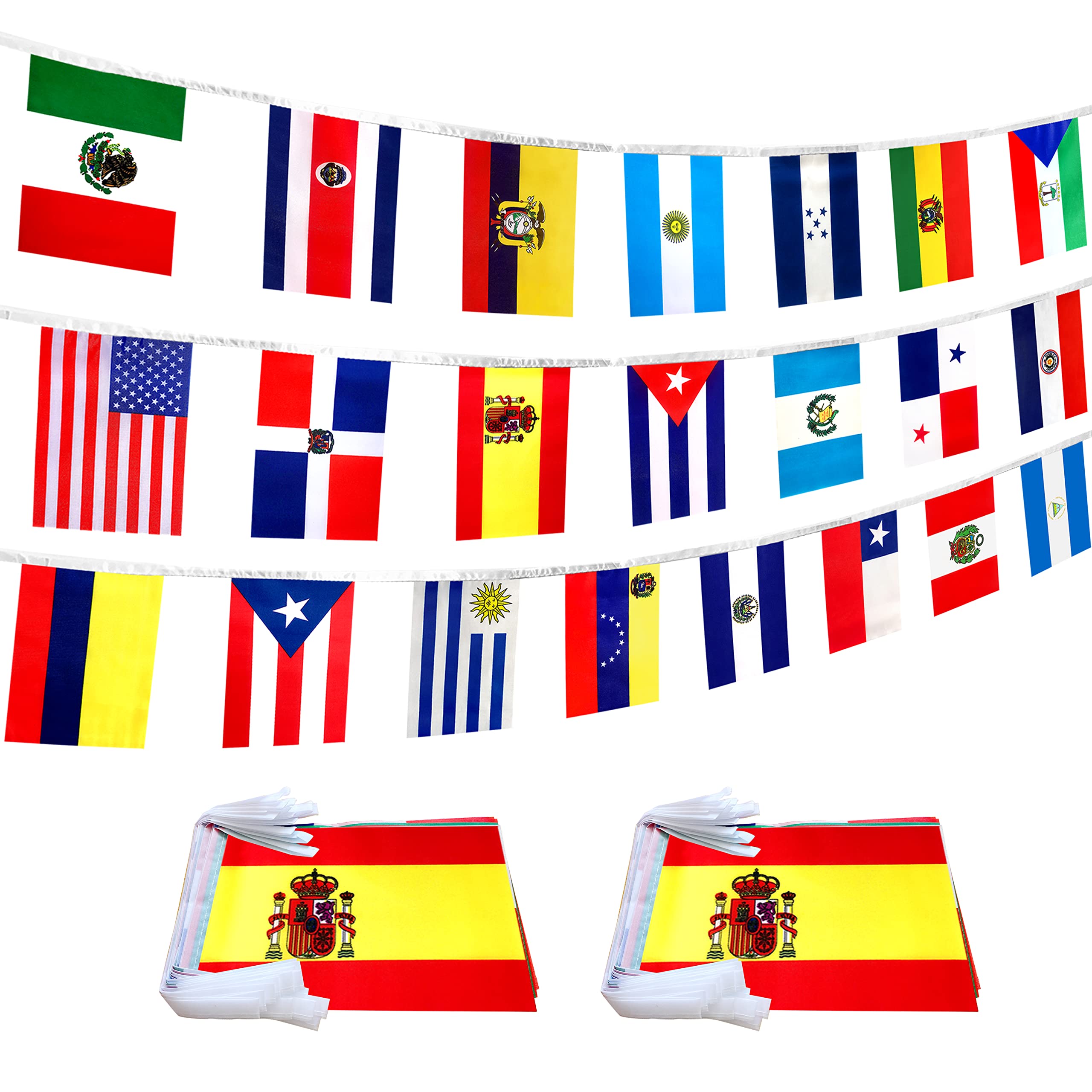 LoveVC Spanish Language Flags Banner 60 feet front view