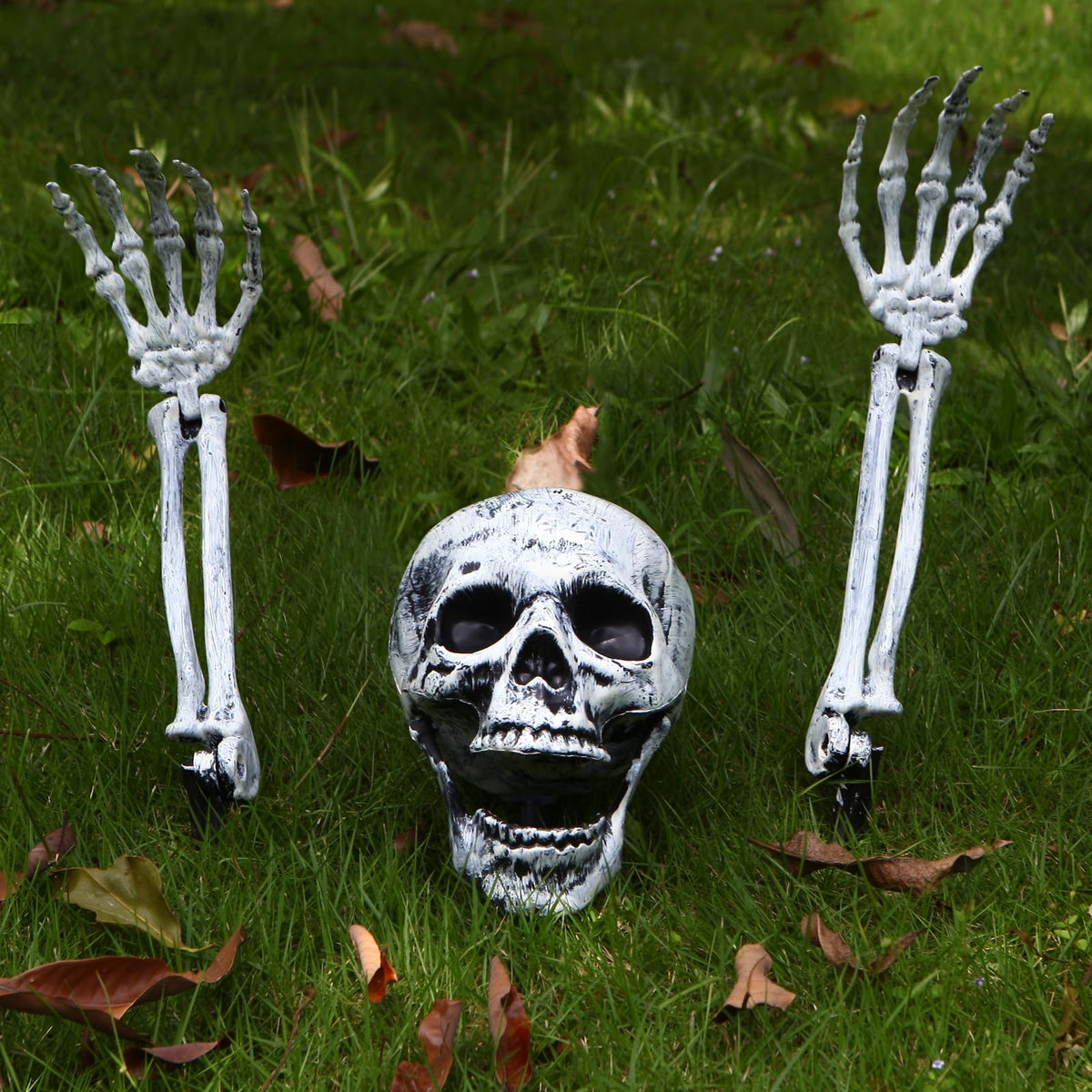 LOYIN Halloween decorations skull with plastic stakes
