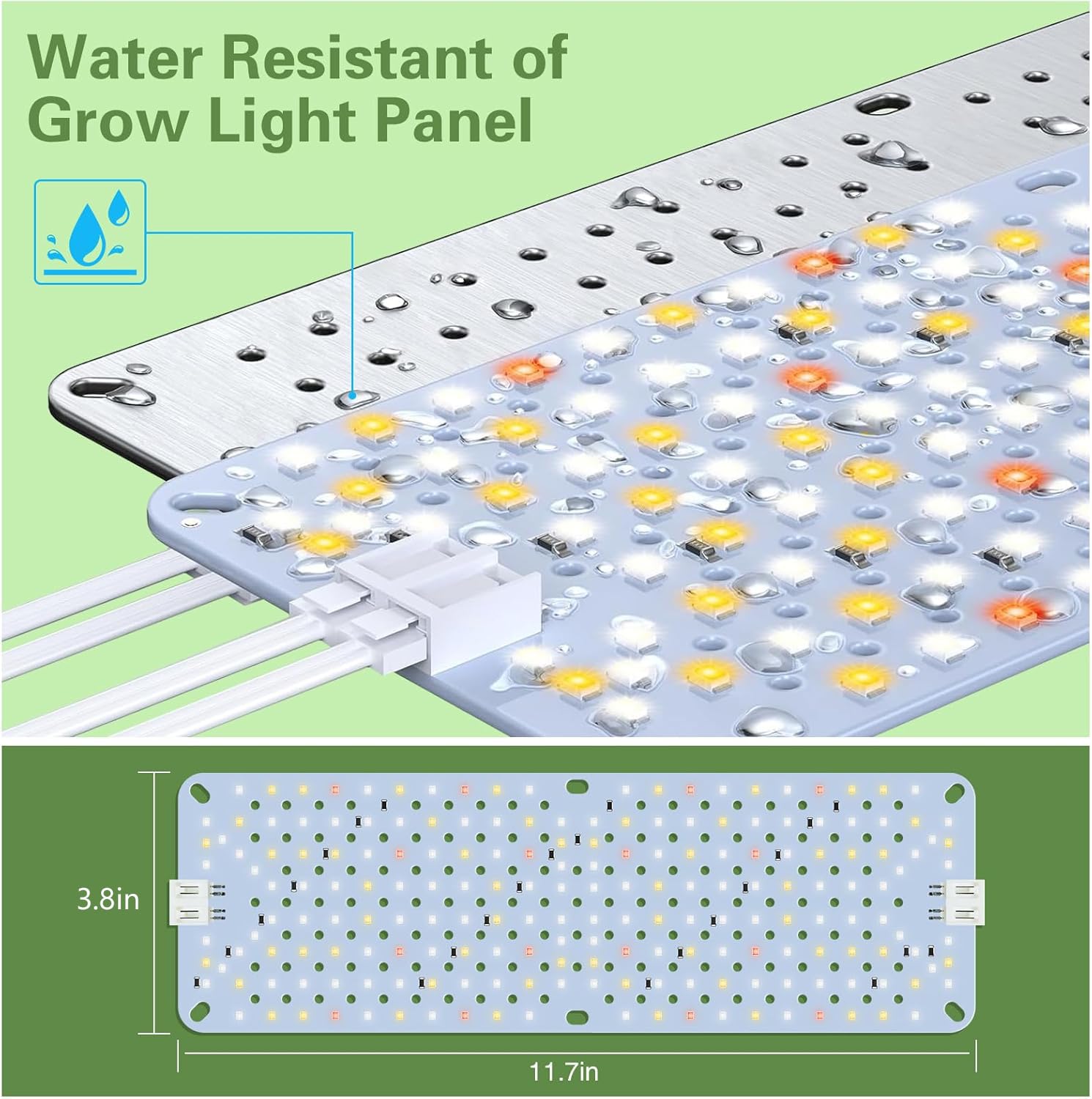 LPMZMBL grow light panel in indoor gardening setup