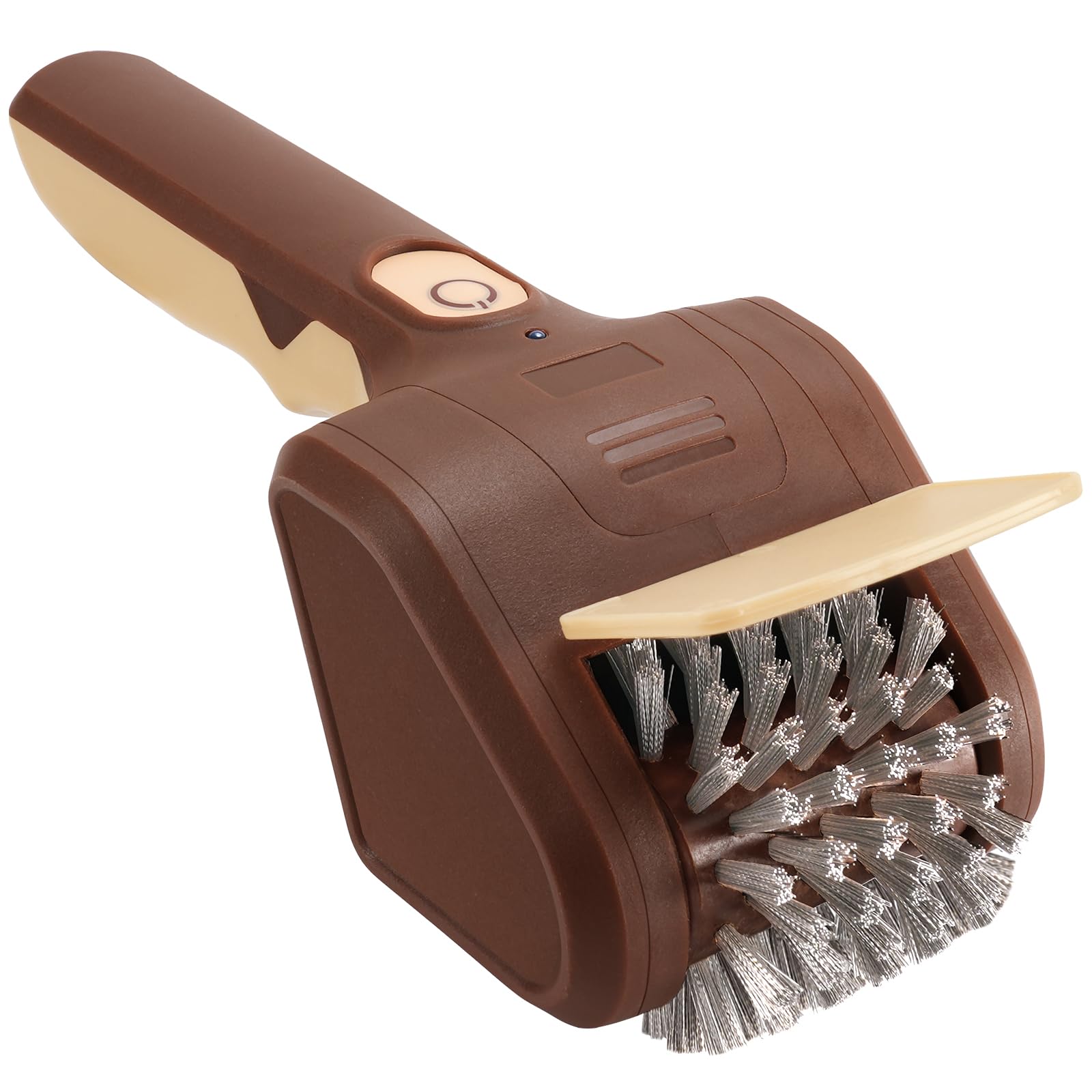 Lrly Electric Grill Brush front view with stainless steel head