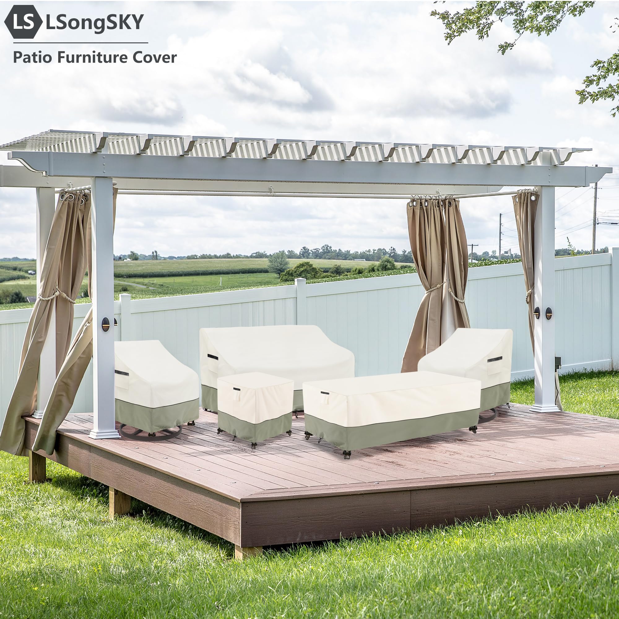 LSongSKY chair cover with air vents for ventilation