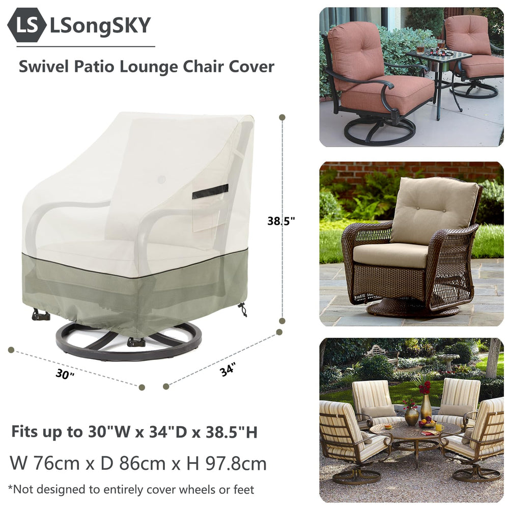 LSongSKY chair cover with attachment straps over the legs