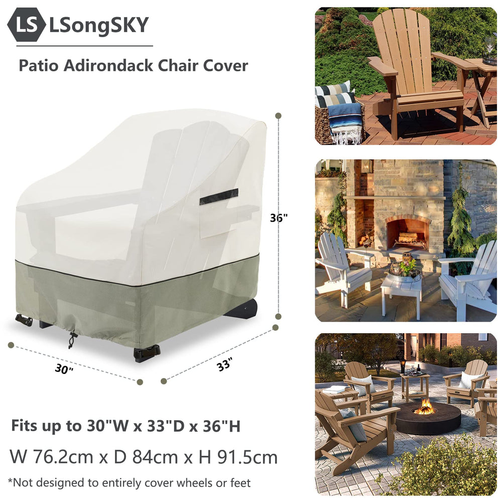 LSongSKY chair cover with drawstring hem for secure fit