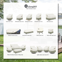 LSongSKY Loveseat Cover 100% waterproof material close-up