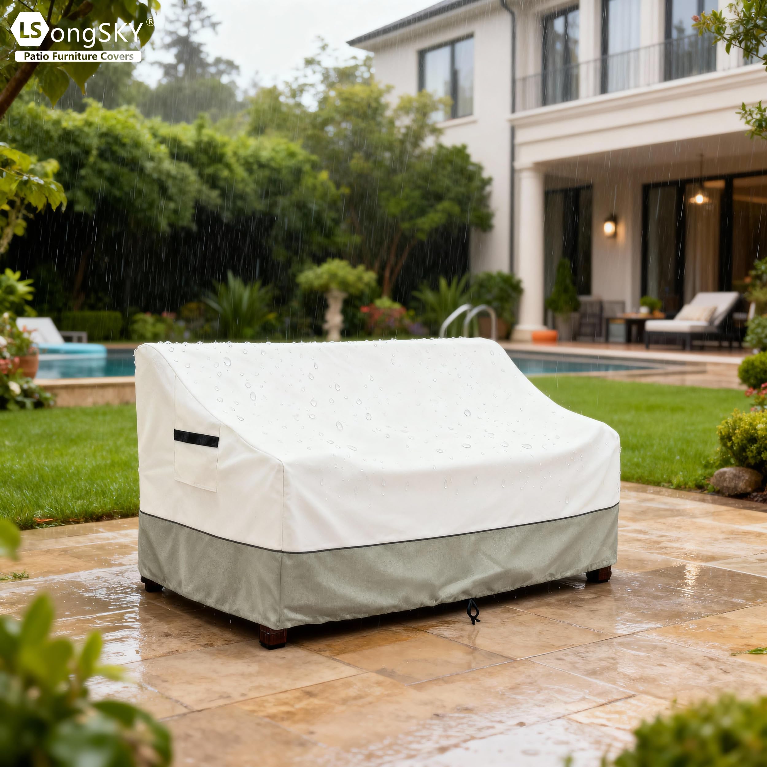 LSongSKY Loveseat Cover in storage bag