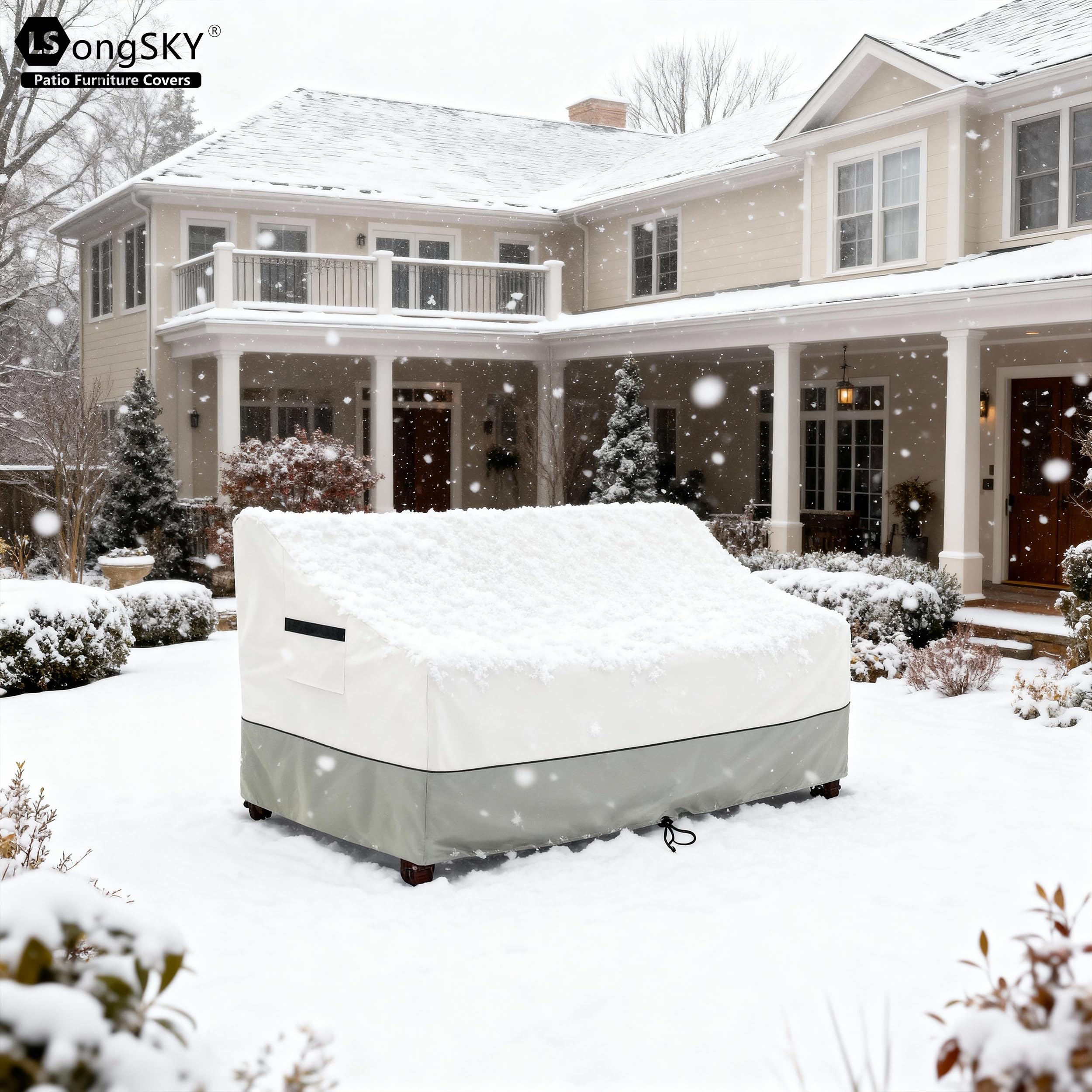 LSongSKY Loveseat Cover on outdoor furniture