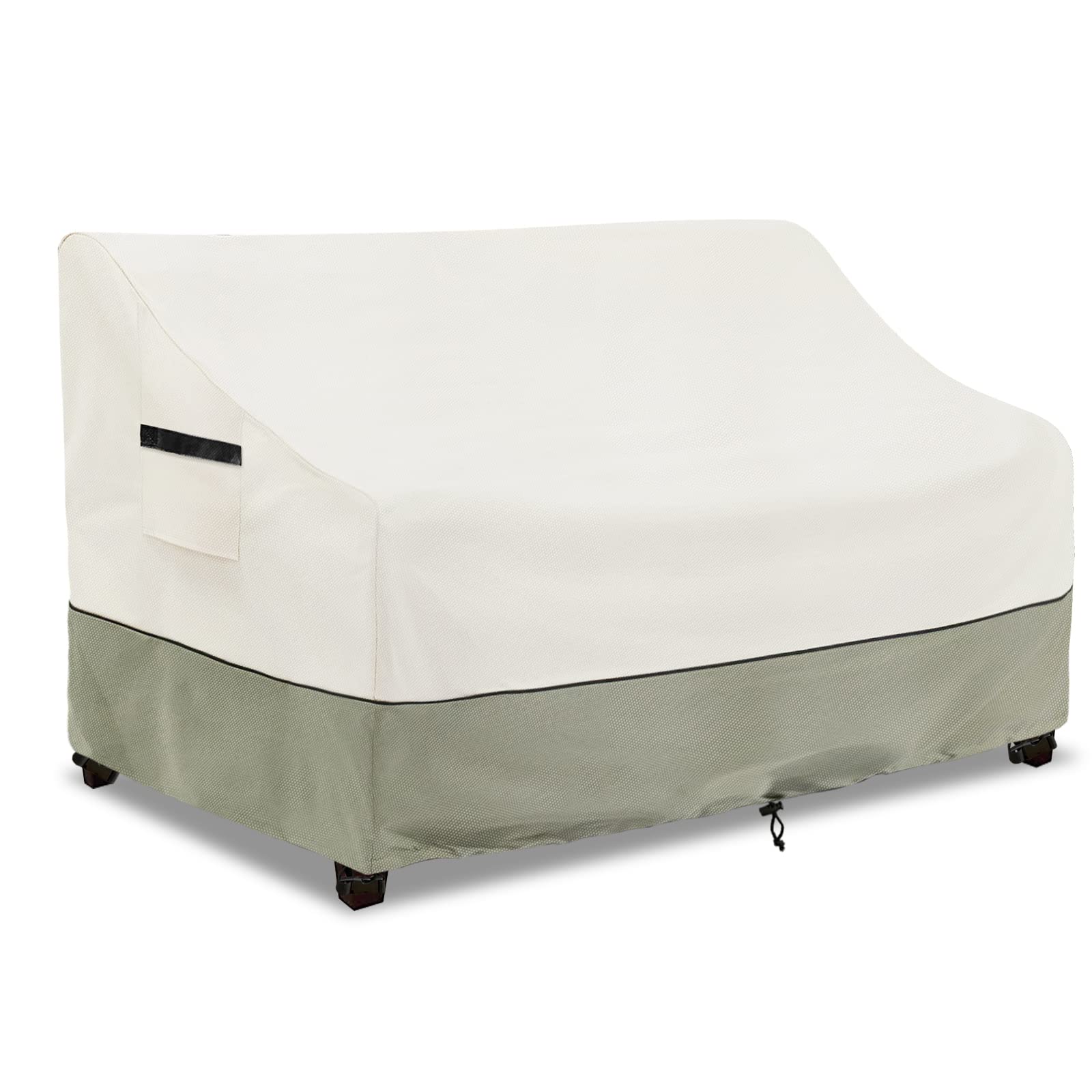 LSongSKY Outdoor Loveseat Cover beige front view