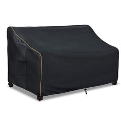LSongSKY Patio 3-Seater Sofa Cover front view, black