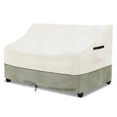 LSongSKY Patio 3-Seater Sofa Cover in beige, front view