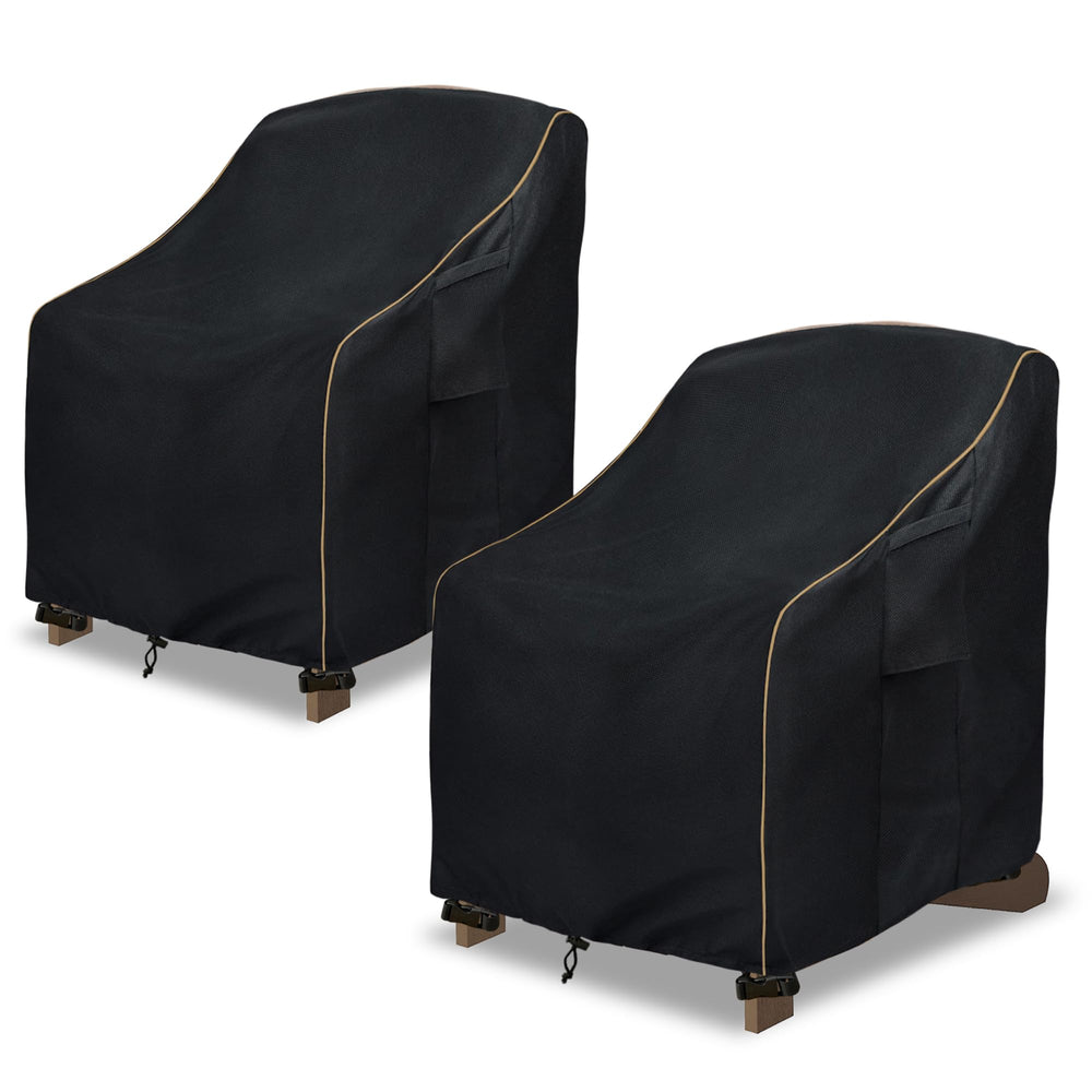 LSongSKY Patio Adirondack Chair Cover front view, black