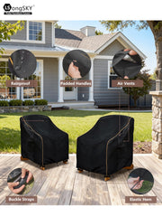 LSongSKY Patio Adirondack Chair Cover with drawstring hems