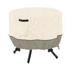 LSongSKY Round Patio Table Cover beige and grayish green front view