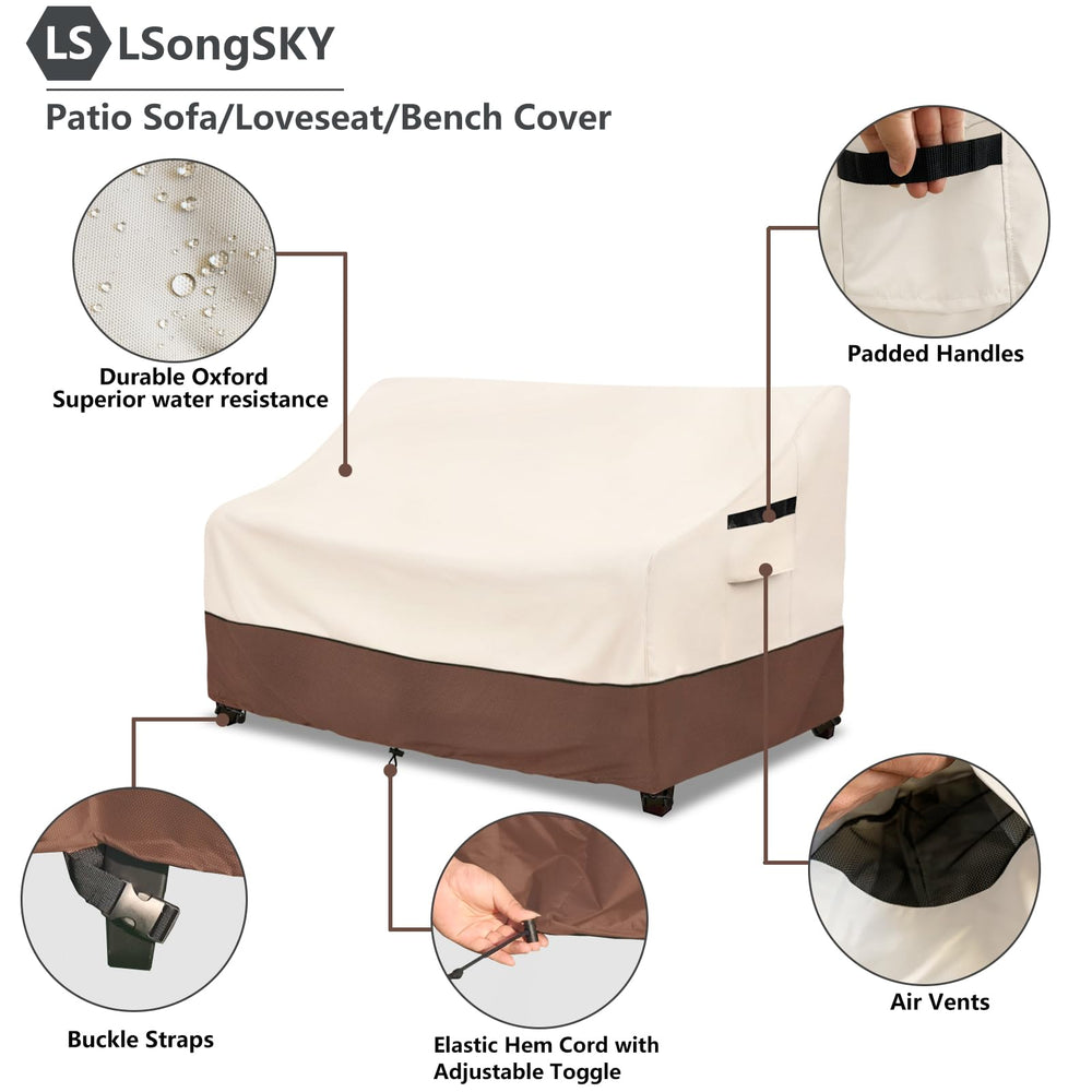 LSongSKY Sofa Cover secured with attachment straps