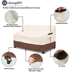 LSongSKY Sofa Cover secured with attachment straps