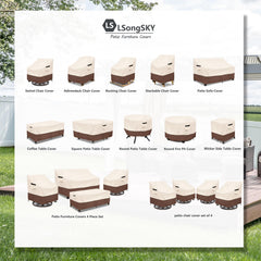 LSongSKY Sofa Cover showing waterproof fabric detail