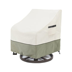 LSongSKY Swivel Lounge Chair Cover front view in beige