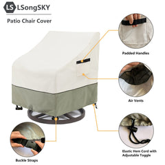 LSongSKY Swivel Lounge Chair Cover in packaging