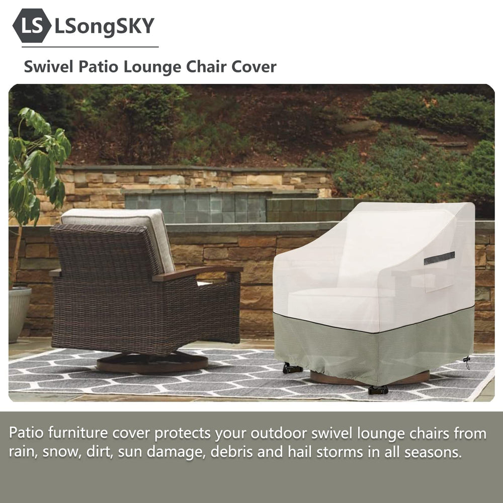 LSongSKY Swivel Lounge Chair Cover inside storage bag