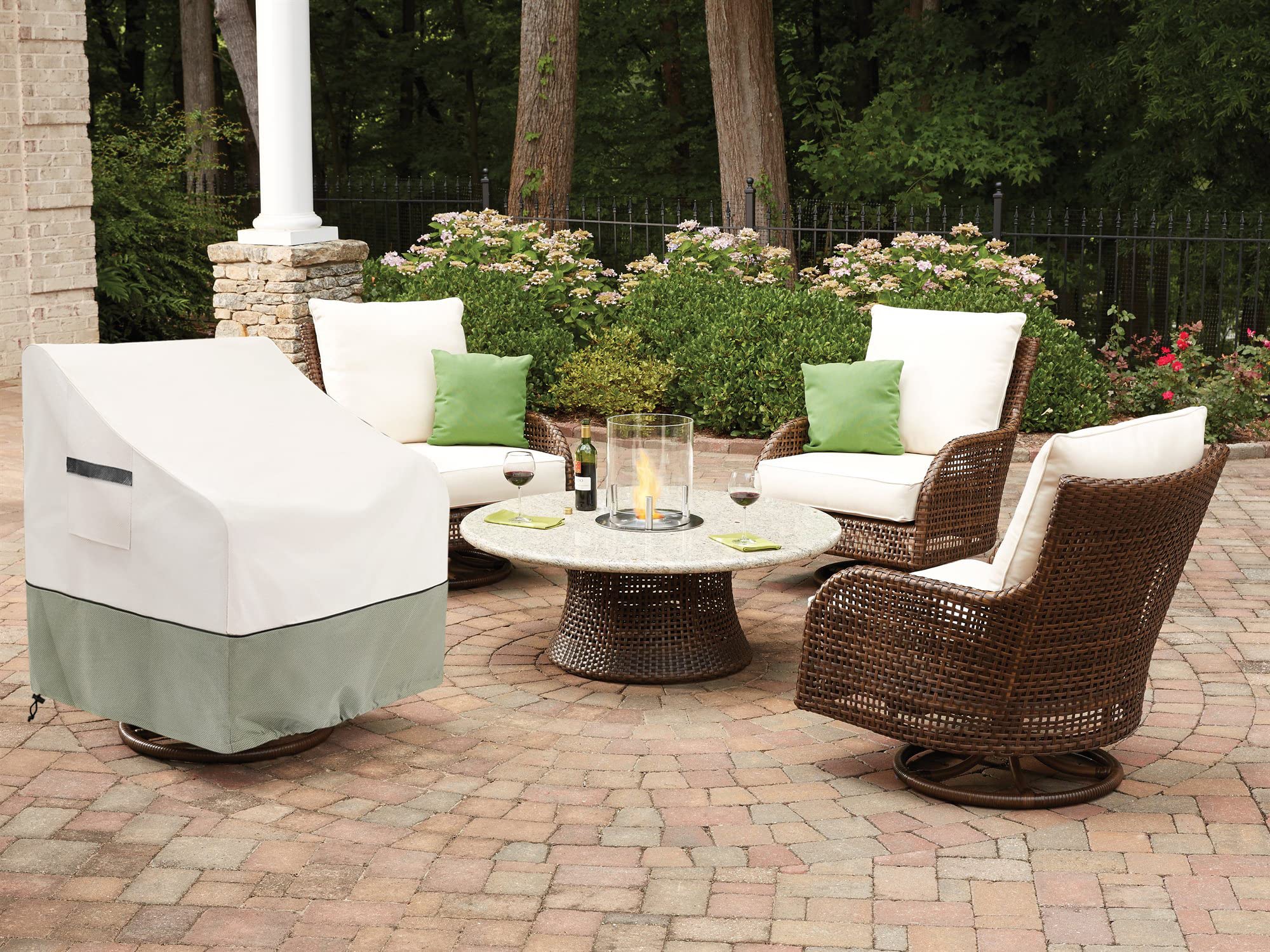 LSongSKY Swivel Lounge Chair Cover laid over a chair