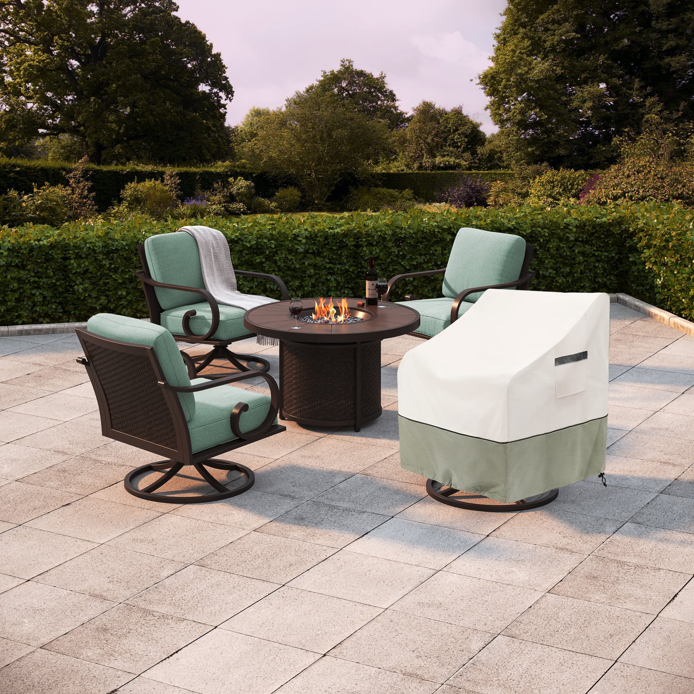 LSongSKY Swivel Lounge Chair Cover showing air vents
