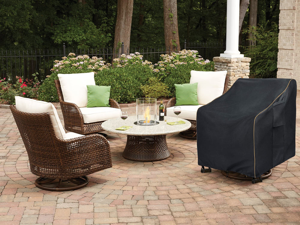 LSongSKY swivel lounge chair covers on patio