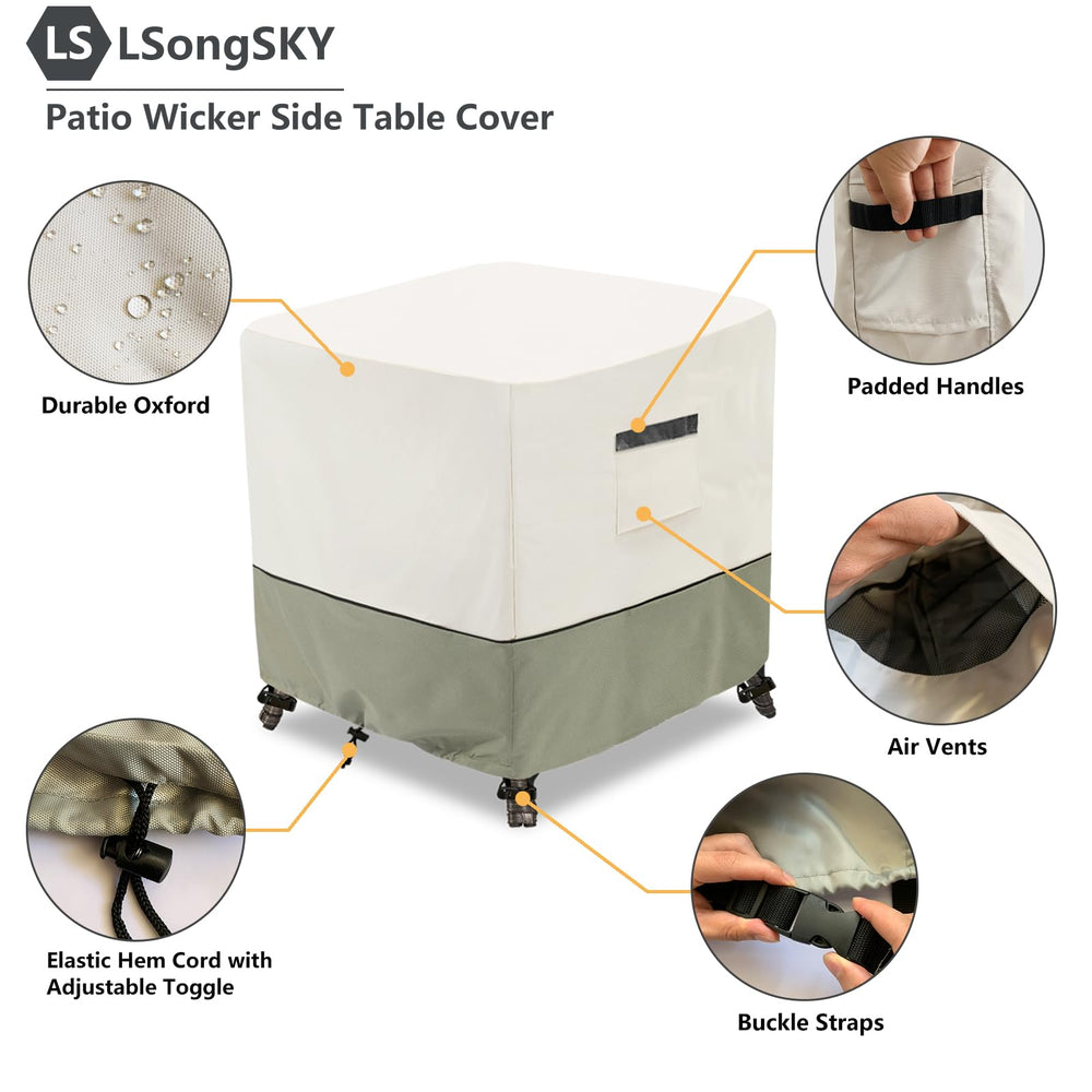 LSongSKY Waterproof Side Table Cover with storage bag