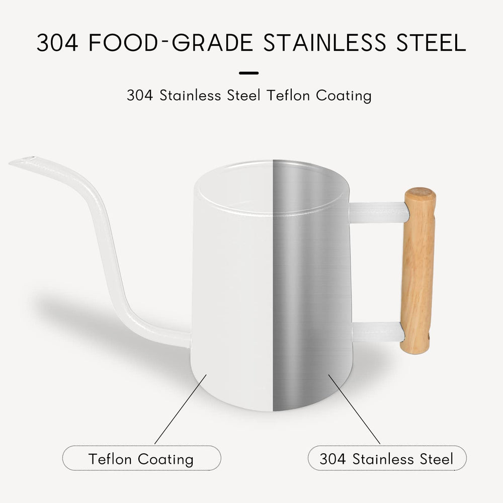 LTSUMI stainless steel watering can from the side