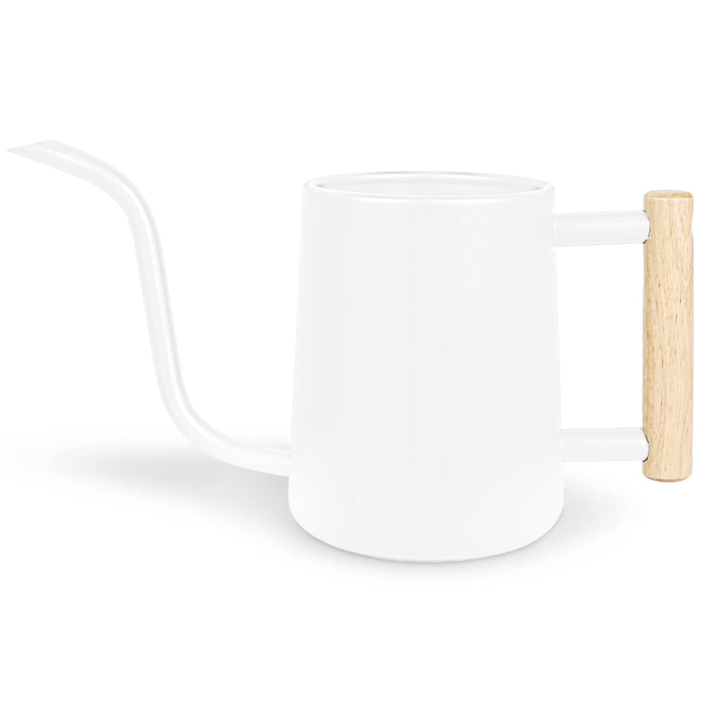 LTSUMI stainless steel watering can front view in white