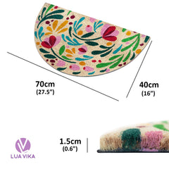 LUA VIKA Coir Doormat Flora close-up of texture
