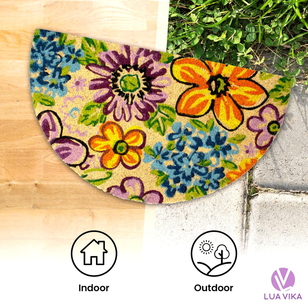 LUA VIKA Coir Doormat showcasing non-slip backing