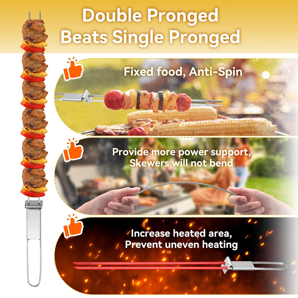 Lucalda 17-inch skewer in use on grill