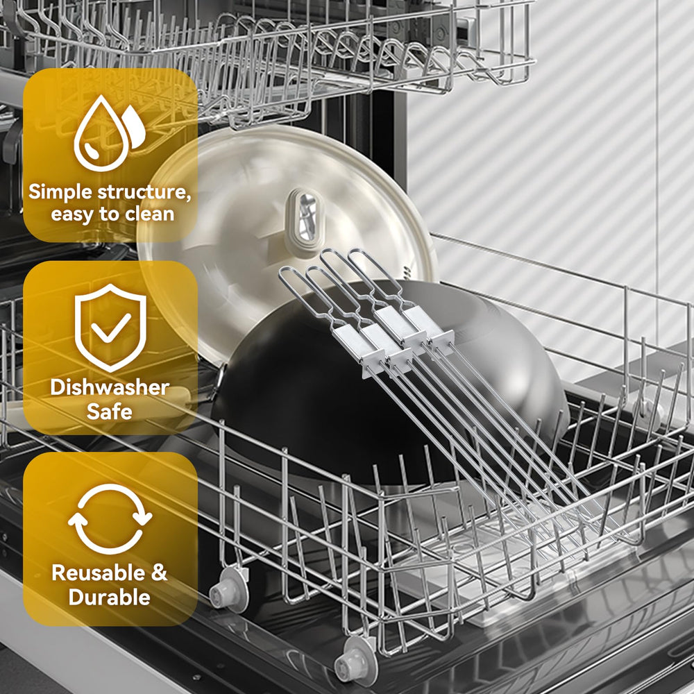 Lucalda BBQ skewers in a dishwasher for cleaning