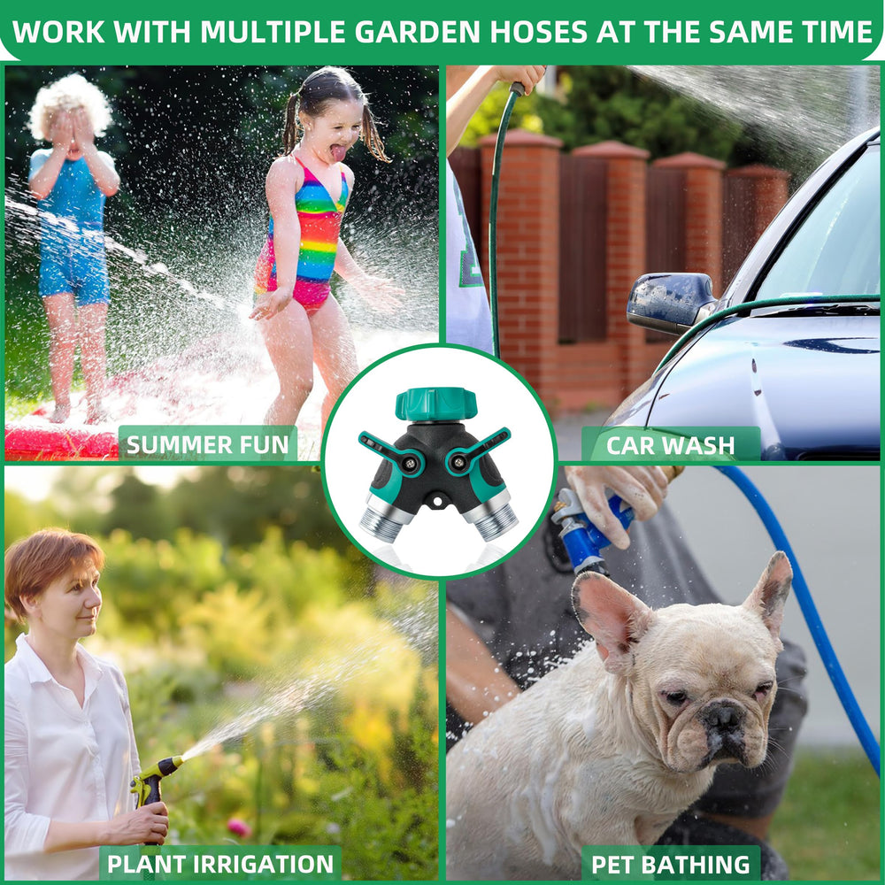 lucdnc Garden Hose Splitter 2 Way with garden plants