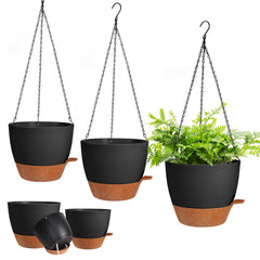 Lucieblessdesign 3 Pack Hanging Planters in black, various sizes
