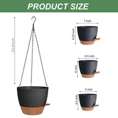 Lucieblessdesign hanging planter with removable water reservoir tray